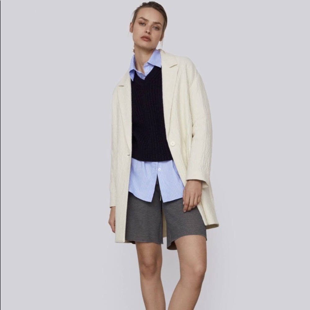 Zara’s textured wool blend coat